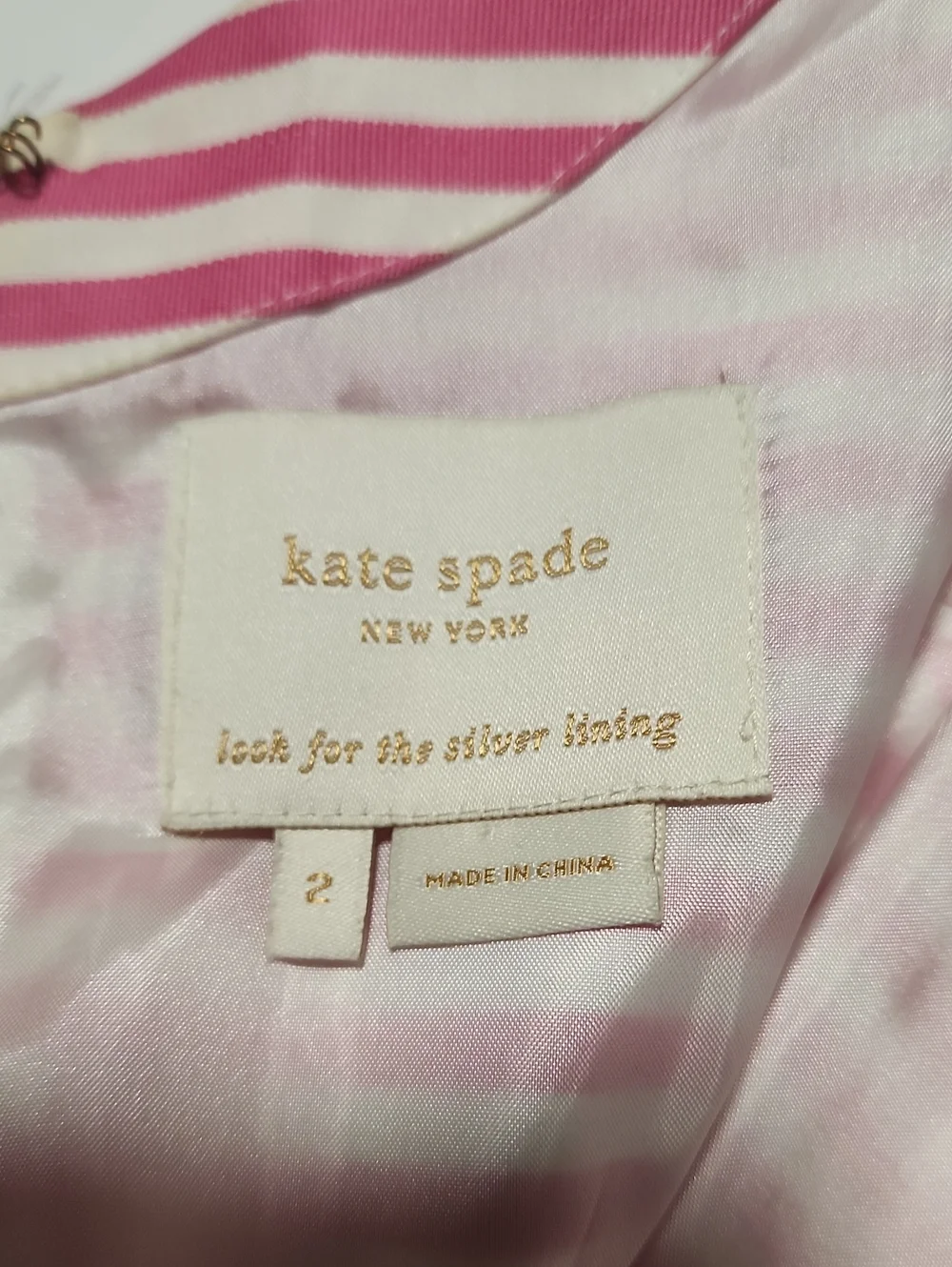 Kate Spade Jillian Candy Pink and White Striped Bow-Front Dress
